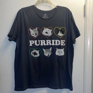 Pride Shirt Purrride Cat Shirt LGBTQ Plus size 3x
